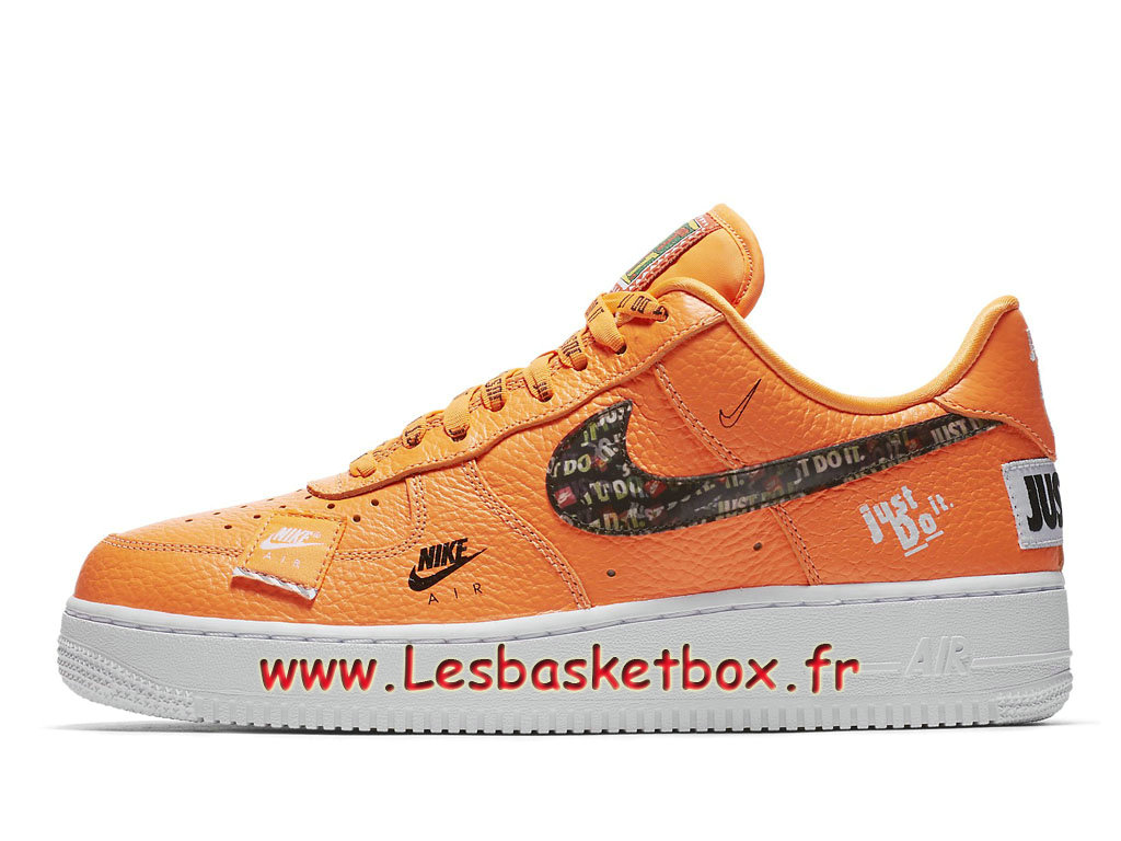 orange nike just do it air force 1